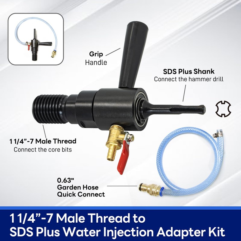 DaduoRi 5" Pro Core Drill Bit with SDS Plus Water