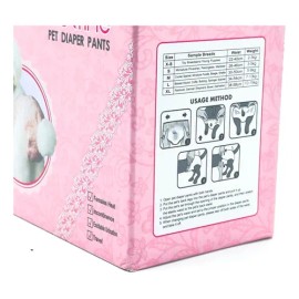 Pañal P/hembra Mascota C/rosa 34-54cm 10pz Talla L Rosa L