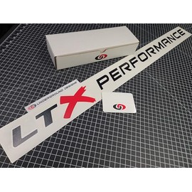 LTX Performance Windshield Banner 3" x 36" Fits Corvette Camaro CTS-V LT1 LT4 LT5 Stickers Select Color (Gloss Black & Red)