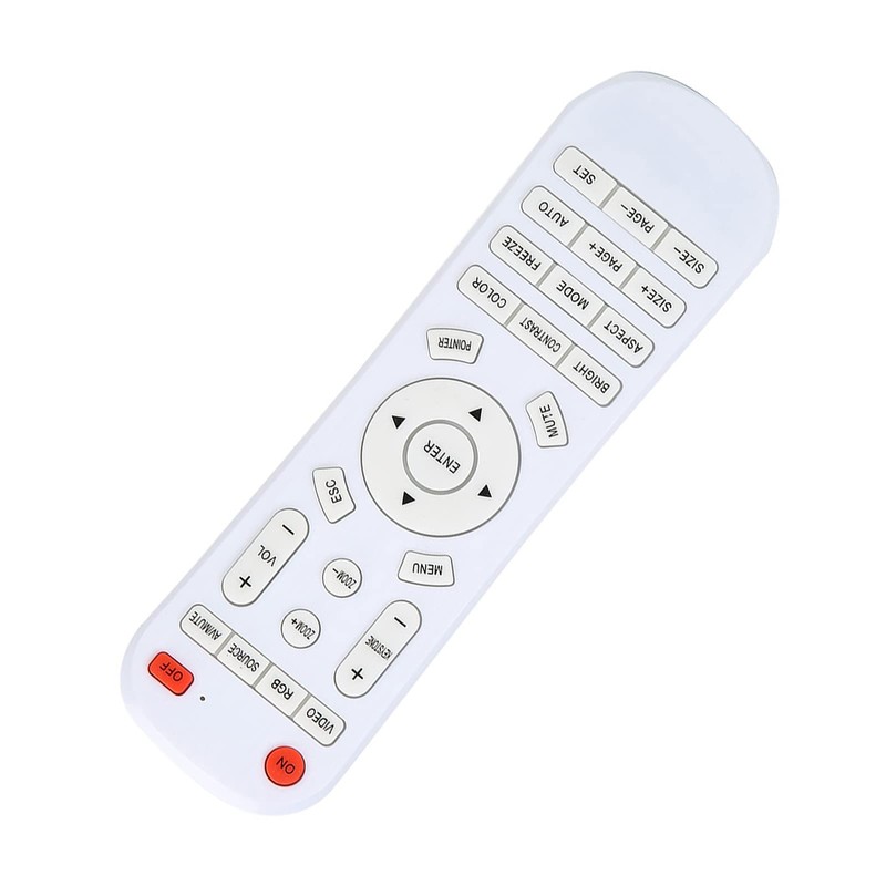 Projector Remote Control, White Remote Control Controller for Projector, Replacement