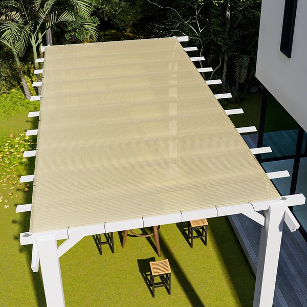 E&K Sunrise 8' x 18' Sun Shade Sail Straight Edge