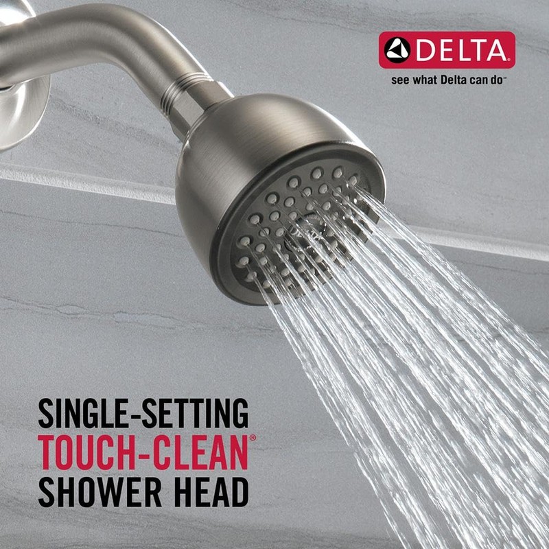 Delta Faucet Single-Spray Touch-Clean Shower Head, Chrome RP38357