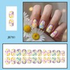 Spring Summer Press on Nails Gradient Daisy Stick on Nails