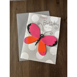 Second Nature Butterfly Premium European Birthday Greeting Card