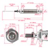 Heschen Stainless Steel Mini Pneumatic Air Cylinder MA 25×50 Bore