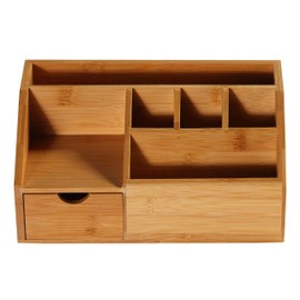 Cortesi Home Alize Natural Bamboo Tabletop Organizer