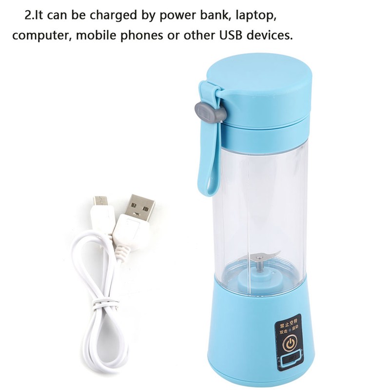 USB Portable Electric Fruit Juice Blender Machine Juice Extractor Double