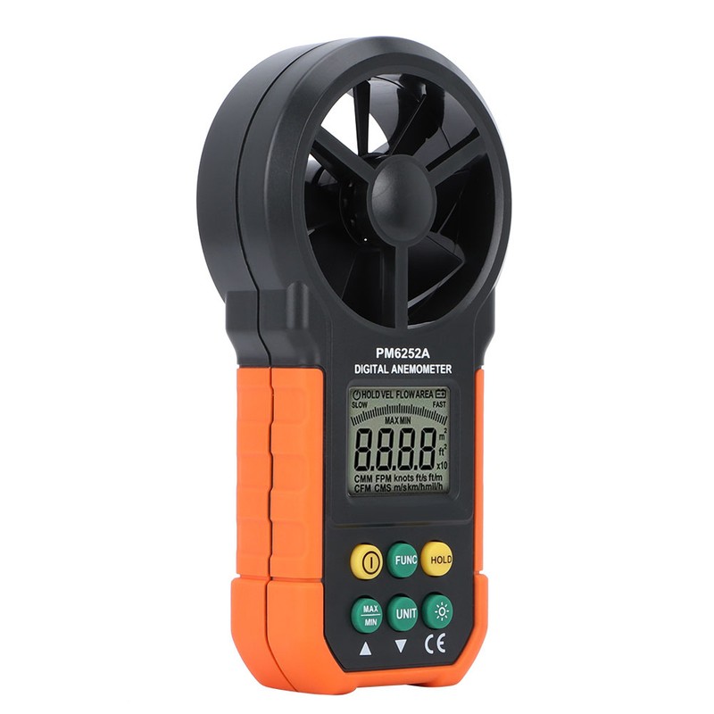PM6252A Hand Held Digital Anemometer Wind Speed Meter Gauge Wind