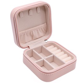 FORYNXHWIN Mini Travel Velvet Jewellery Box, Jewellery Organiser for Women and Girls, Portable Jewellery Box for Rings, Earrings and Necklace