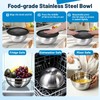 YJSLICT Stainless Steel Mixing Bowls with Lid and Colander Set
