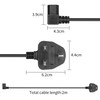 YACSEJAO 2M UK Computer Power Cable 3 Pin UK Plug