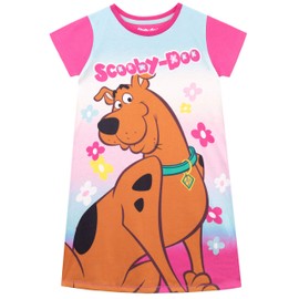 Scooby-Doo Nightgown | Floral Girls Nightgowns | Scooby Girls’ Sleepwear | Short Sleeve Girls' Nightgowns & Sleep Shirts Pink Size 10