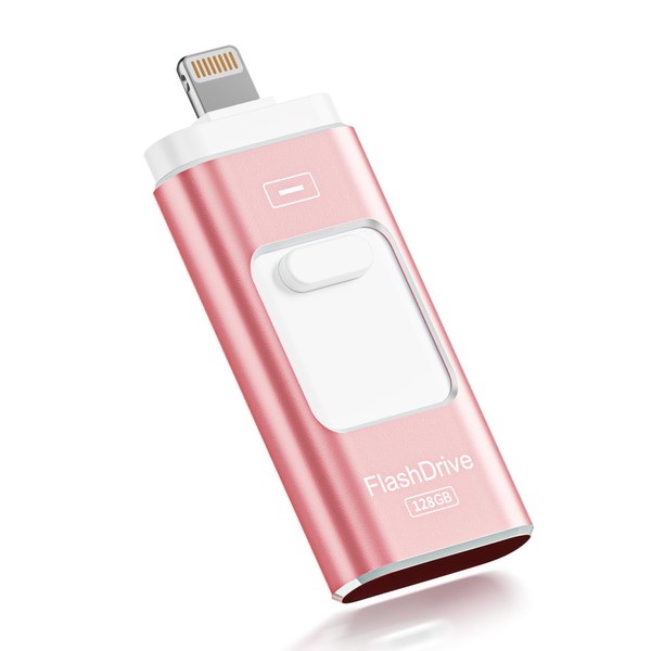 Apple MFi Certified 128GB Flash Drive for iPhone Thumb Drive