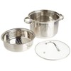 Norpro 4-Quart Steamer Cooker, 3 Piece Set, Stainless Steel