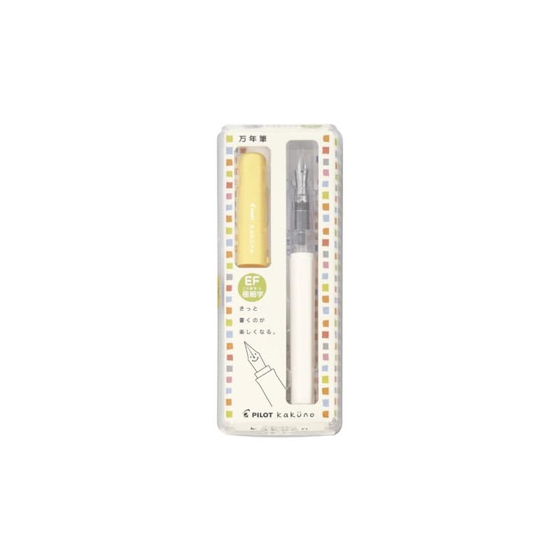 Pilot Kakuno EF Fountain Pen, Extra Fine Point, Soft Yellow