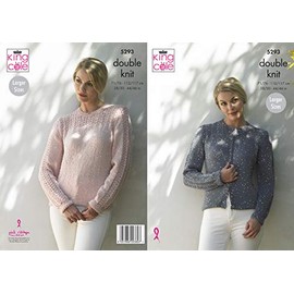 King Cole 5293 Knitting Pattern Womens Cardigan and Sweater in Galaxy DK