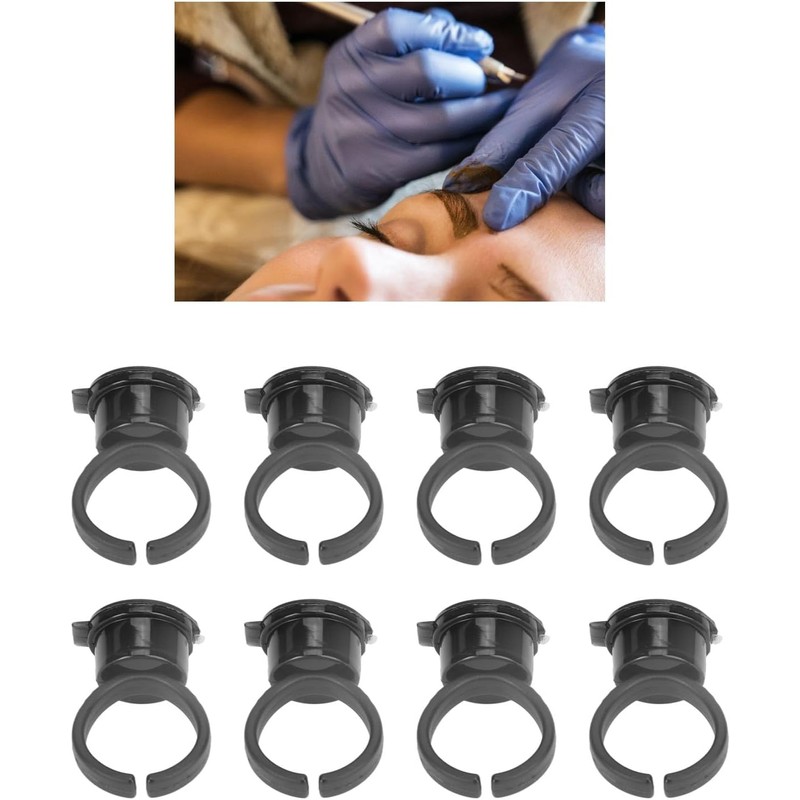 100 vasos desechables con anillo para tinta de tatuaje con