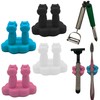 4Pcs Razor Holder Hook for Shower Wall, Meroqeel Silicone Toothbrush