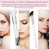 2pcs Nose Contour Brushes, 2-in-1 U-Shaped Fluffy and Angled Brush