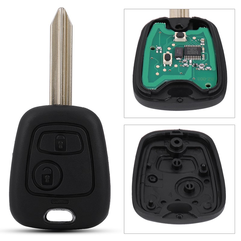 2 Buttons Car Remote Key Fob 433MHz ID46 for Citroen