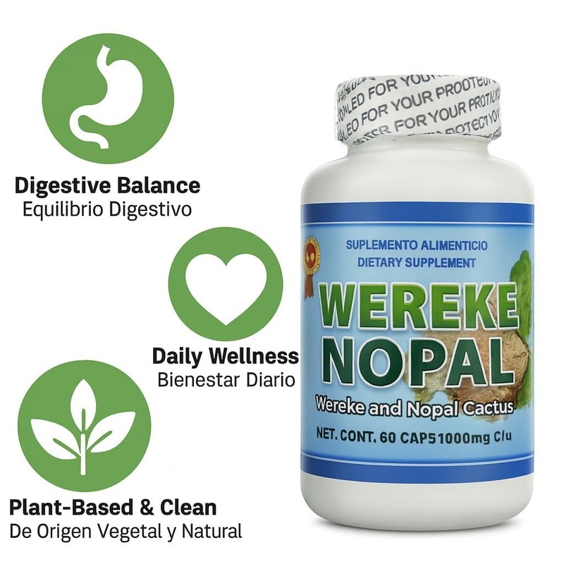Wereke & Nopal Capsules – 60 Count (1000 mg Each)
