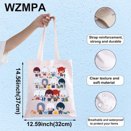 WZMPA Fantasy Character Tote Bag Fantasy Game Lover Gift Fantasy Gamer Canvas Handbag Fantasy Video Game Merchandise, Fantasy Game Tg, Large