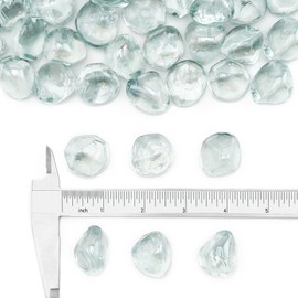 Stanbroil 10-Pound Fire Glass Diamonds - 1/2 inch Luster Fire Glass for Fireplace Fire Pit and Landscaping, Crystal Ice Luster