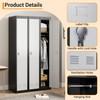 Metal Storage Locker with Doors, Lockers Featuring Shelves, Ideal for