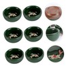 COLLBATH 1 Set Dark Green Wedding Ice Crack Teacups Unique