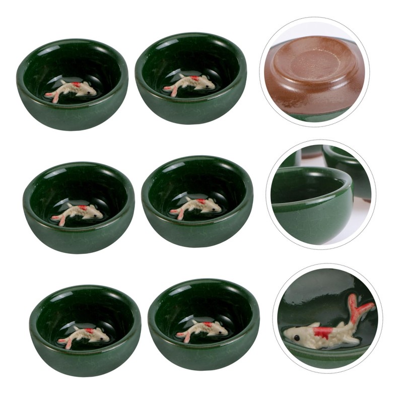 COLLBATH 1 Set Dark Green Wedding Ice Crack Teacups Unique