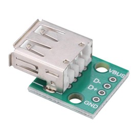 Keenso USB Breakout Board, 10Pcs USB Type A Female USB Breakout Board Socket Breakout Board 2.54mm Pitch Adapter Connector DIP