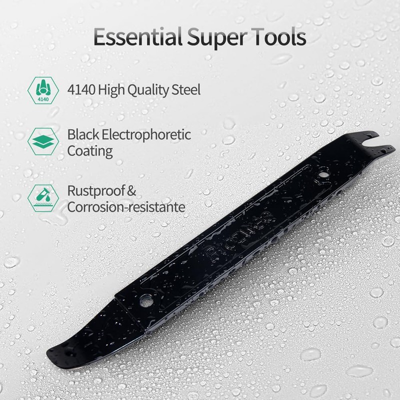 Prozwee 4140 Steel Durable Pay Bar,Multi-Function Trim Removal Tool for