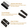 12 Pcs Wire Brush Set Plastic Handles Stainless Wire Brush