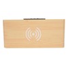 Wooden Clock Alarm Mobile Phone Wireless Charging Wood Voice Control