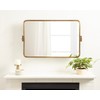 Kate and Laurel Elijah Modern Rectangular Pivot Wall Mirror, 38