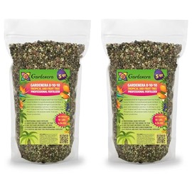 Premium 8-10-10 Fertilizer for Palm Trees, Citrus Plants and Other Tropical Plants by Gardenera - Boost Biomass and Enhance Leaf Color - 10 Quart