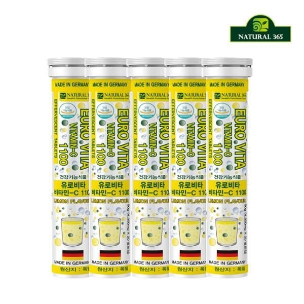 [Barley Barley/Natural Samyukgo] Natural 365 Germany Eurovita Effervescent Vitamin Vitamin C 1100 (5, single option / [보리보리/내츄럴삼육오]내츄럴365 독일 유로비타 발포비타민 비타민C 1100 (5, 단일옵션
