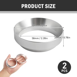 58 mm Coffee Dosing Ring Dosing Funnel Portafilter Coffee Dosing Ring Espresso Magnetic, Suitable for 58 mm Portafilter Machines, Prevents Spills, Compatible with Standard