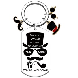 Best Uncle Gifts Funny Uncle Gifts from Niece Nephew Keychain Uncles Birthday Gift from Niece Nephew to My Uncles Gift for Men Birthday Christmas Fathers Day Present for Uncle Key Chain