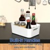 Afromy Plastic Storage Bins, 12-Pack Organizer Baskets, White