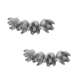 EXCEART Massager Head Electric Head Massager Replacement Head Kneading Vibrating Head for Head Neck Body Stress Release 8Pcs ( Grey )