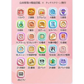 Kids' Wristwatch, Children's Smart Watch, Video Shooting and Photography, Pedometer, Selfie Camera, Voice Recording, Talking Watch, Learning English, Girls, Boys, Piano, Music Playback, Game Console