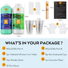 Nicpro 80 oz Silicone Mold Making Kit 20A, Platinum Liquid Silicone Rubber for Mold Maker, Jade Green Flexible & Food Safe Mix Ratio 1:1 for Casting 3D Resins Molds DIY with Gloves, Sticks & Cups