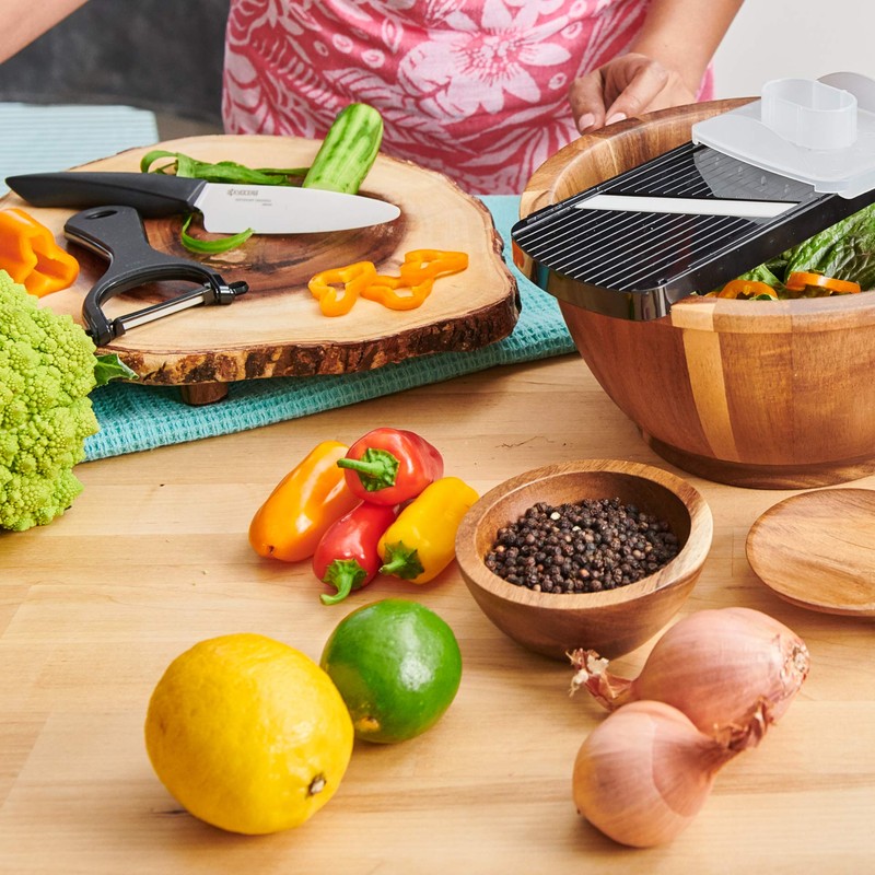 Kyocera CSN-252BK EXP Soft Grip Kitchen Mandoline Slicer, One, Black