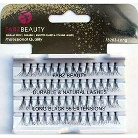 Individual False Durable lash Knotted Eyelashes Fabz Beauty (Long 12 mm)