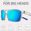MAXJULI Polarized Big Sunglasses for Men Women with Big Heads