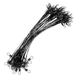 Mipcase 50pcs Bite Steel Fishing Leaders Swivels Water-Resistant Fishing Line for Freshwater and Essential for Anglers