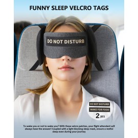 ARLIKSI Travel Pillow Airplane, Airplane Neck Pillow with Eye Mask for Sleeping, Travel Essentials 360° Head Support Neck Pillow Headrest for Plane Trip Sleep, Stop Neck Pain(Grey)