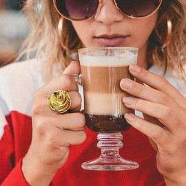 Aprilery Gold and Silver Statement Rings, Chunky Band Signet Plated Rings Wide Metal Square Rings Cocktail Party Christmas Gifts for Womens Girls Teens