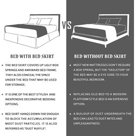 Valencia Beddings Split Corner Bed Skirt 16 Inch Drop Queen Size 100% Natural Cotton Wrinkle and Fade Resistant Queen Size, Silver Grey Solid